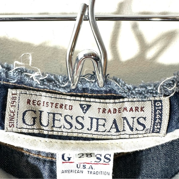 Guess Vintage 90’s Y2K Frayed Seam Denim Skirt - Picture 6 of 8
